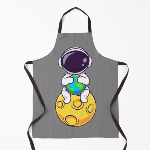 Item preview, Cute astronaut sitting on the moon holding earth cartoon designed and sold by BEAUTY ⭐⭐⭐⭐⭐.