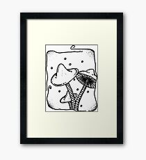 White Cap Mushroom Framed Print