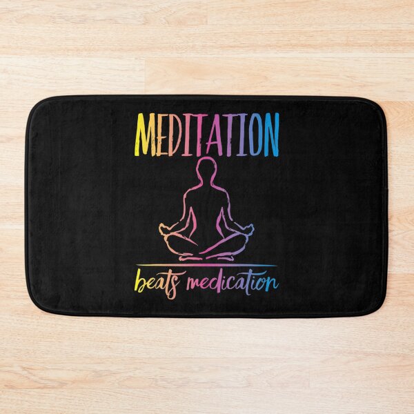 Item preview, Meditation Beats Medication Positive Message Zen Yoga designed and sold by dmimishinyo9r.