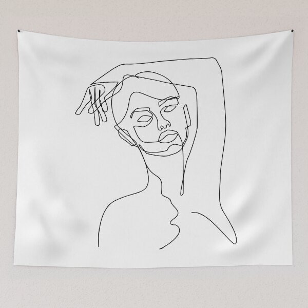 Item preview, Woman face one line drawing designed and sold by virillanissa.