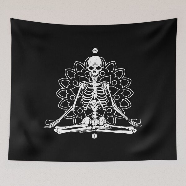 Item preview, Meditating Skeleton Chakras Lotus Flower Yoga designed and sold by dmimishinyo9r.