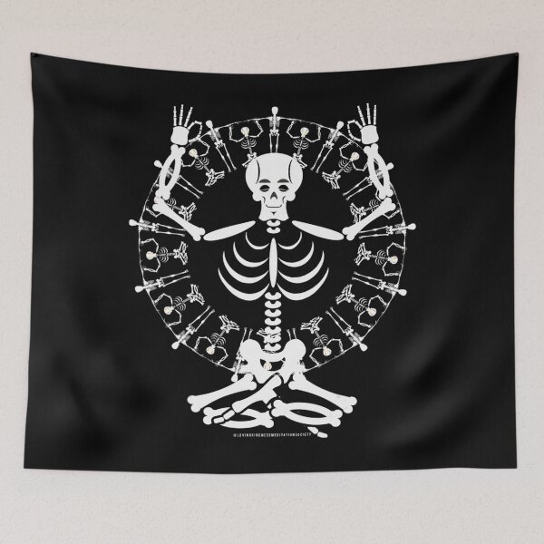 Item preview, Meditating Skeleton Skull Mindful Loving Kindness Meditation designed and sold by dmimishinyo9r.