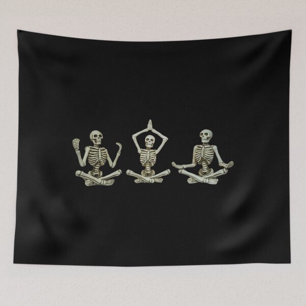 Item preview, Meditating Skeleton Yoga Workout Halloween designed and sold by dmimishinyo9r.