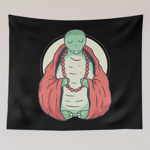 Item preview, Meditating Turtle With A Turtle Monk Meditating designed and sold by dmimishinyo9r.