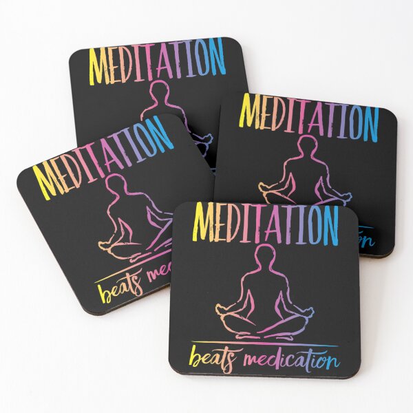Item preview, Meditation Beats Medication Positive Message Zen Yoga designed and sold by dmimishinyo9r.