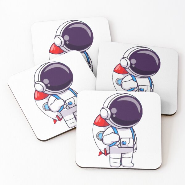 Item preview,  Cute astronaut with a rocket backpack cartoon designed and sold by BEAUTY ⭐⭐⭐⭐⭐.