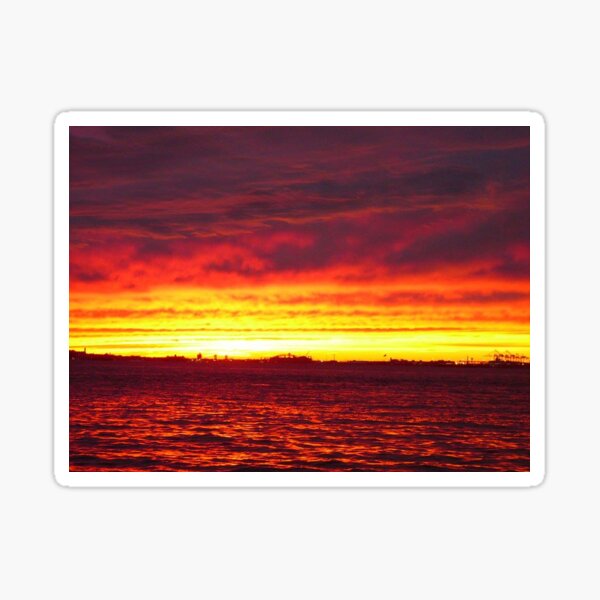 Red Hook Brooklyn sunset small Sticker