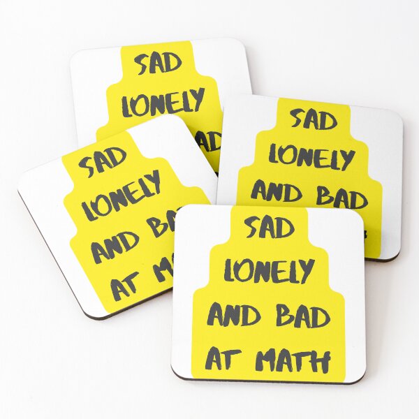 Item preview, Sad lonley and bad at math designed and sold by earth wings.