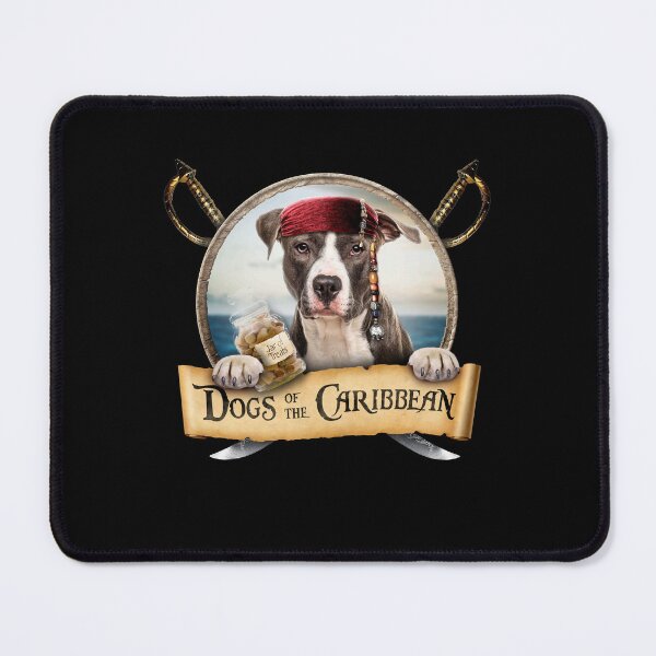 Item preview, Dogs of the Caribbean - Gray White Staffordshire Terrier Pirate designed and sold by BrainlabStudios.