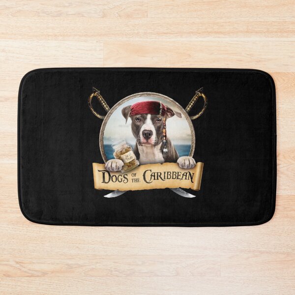 Item preview, Dogs of the Caribbean - Gray White Staffordshire Terrier Pirate designed and sold by BrainlabStudios.