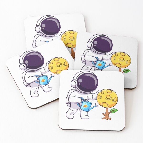 Item preview,   Cute astronaut watering moon plant cartoon designed and sold by BEAUTY ⭐⭐⭐⭐⭐.