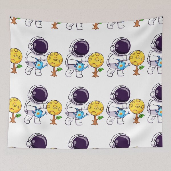 Item preview,   Cute astronaut watering moon plant cartoon designed and sold by BEAUTY ⭐⭐⭐⭐⭐.