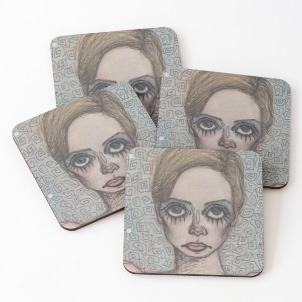 Item preview, stylised twiggy portrait  designed and sold by hauntedbyamelie.