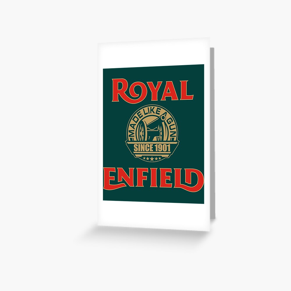 "Royal Enfield Biker" Greeting Card for Sale by Kachiusalatvie Redbubble