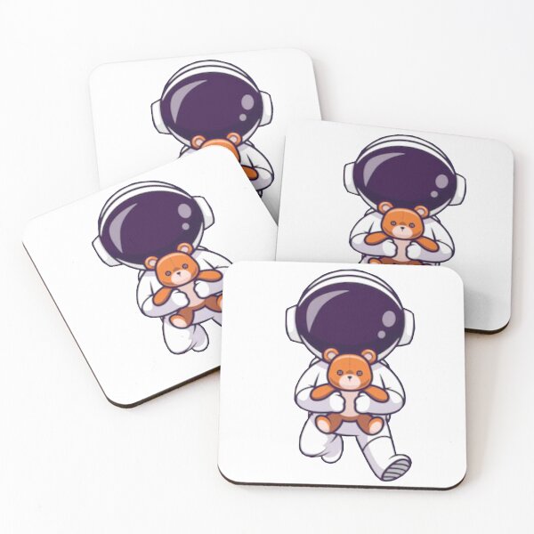 Item preview,   Cute astronaut with teddy bear doll cartoon designed and sold by BEAUTY ⭐⭐⭐⭐⭐.