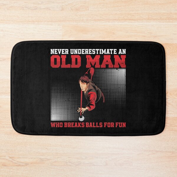 Item preview, Never Underestimate An Old Man Funny Snooker Billiard Player designed and sold by StrongShirts.