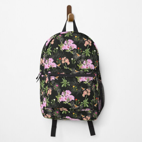 Item preview, Hummingbird hawk-moth floral, black designed and sold by Naty Design Prague.