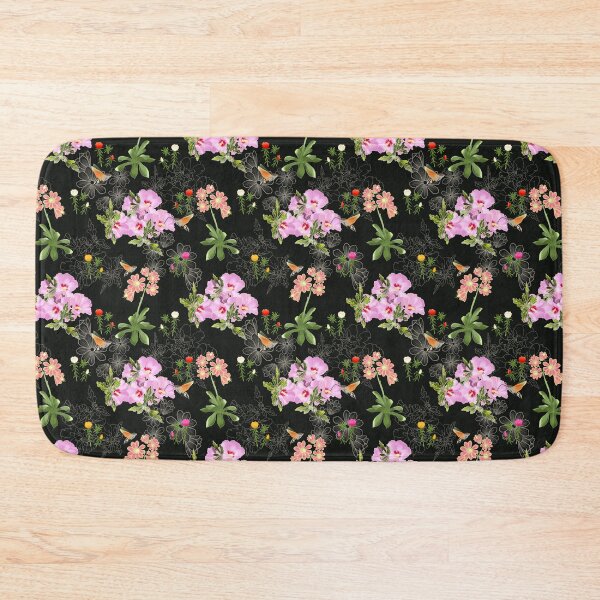 Item preview, Hummingbird hawk-moth floral, black designed and sold by Naty Design Prague.