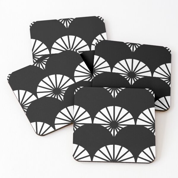 Item preview, Art Deco Pattern No 10 - Black and White - Geometric Shan Vintage designed and sold by Millusti.