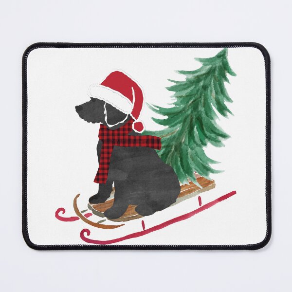 Item preview, Labradoodle Christmas Sled Bringing Home The Tree designed and sold by emrdesigns.