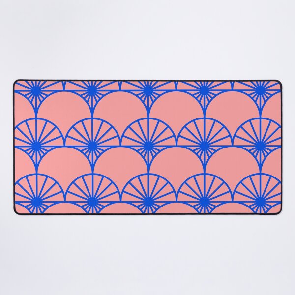 Item preview, Art Deco Pattern No 10 - Pink and Blue- Geometric Shan Vintage designed and sold by Millusti.