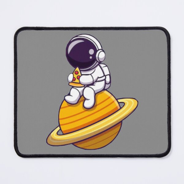 Item preview, Cute alien sitting on top of a planet eating pizza cartoon. designed and sold by BEAUTY ⭐⭐⭐⭐⭐.