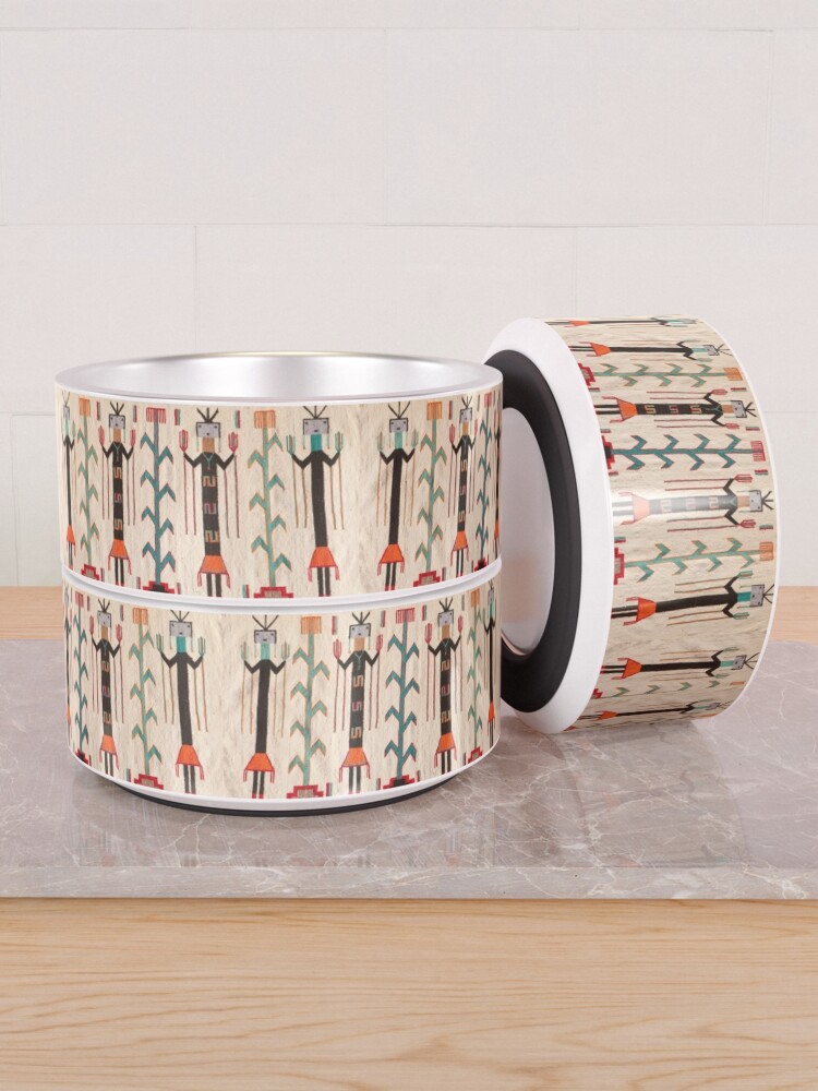 Alternate view of NAVAJO 1950 BLANKET SCAN - GENUINE NATIVE AMERICAN ART Pet Bowl