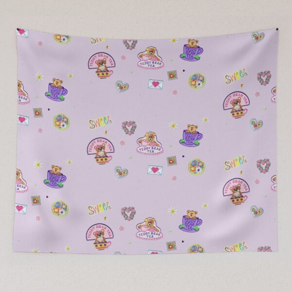 Item preview, Teddybear Sweet Floral Tea Party designed and sold by s0oa.