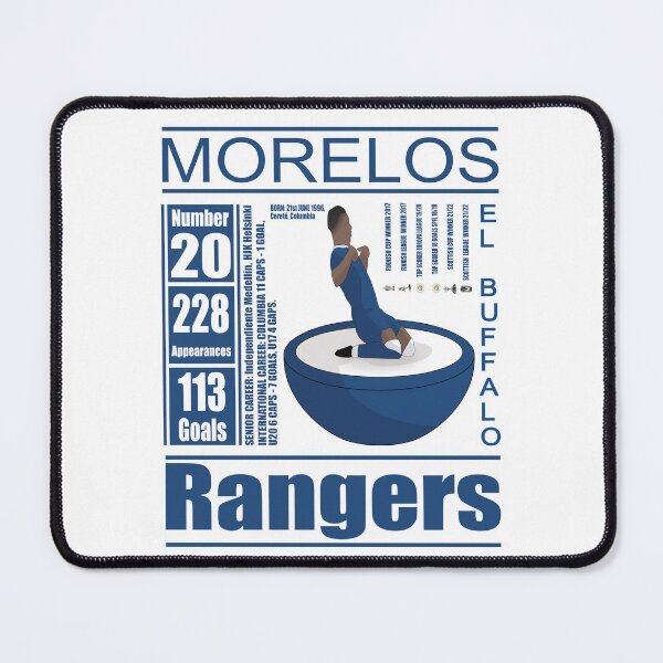 Item preview, El Buffalo, Morelos, Rangers Fan Art Work, Rangers Coasters, Birthday Present designed and sold by FootyLocker.
