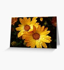 Golden droplets Greeting Card