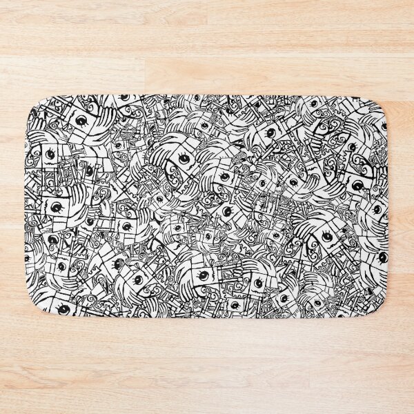 Item preview, Weird cute fantasy monsters motif pattern designed and sold by DFLC Prints.