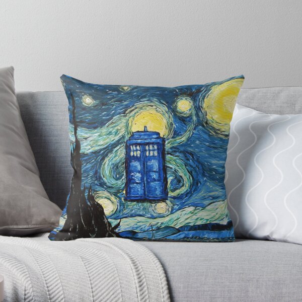 SYYmas - Oil Painting Starry Night Flying Box Throw Pillow