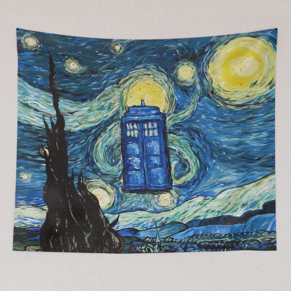 Item preview, SYYmas - Oil Painting Starry Night Flying Box designed and sold by SYYmas.