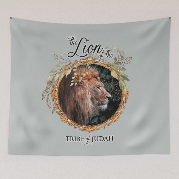 Item preview, Lion of Judah wreath on northern droplet designed and sold by AbideApparel.