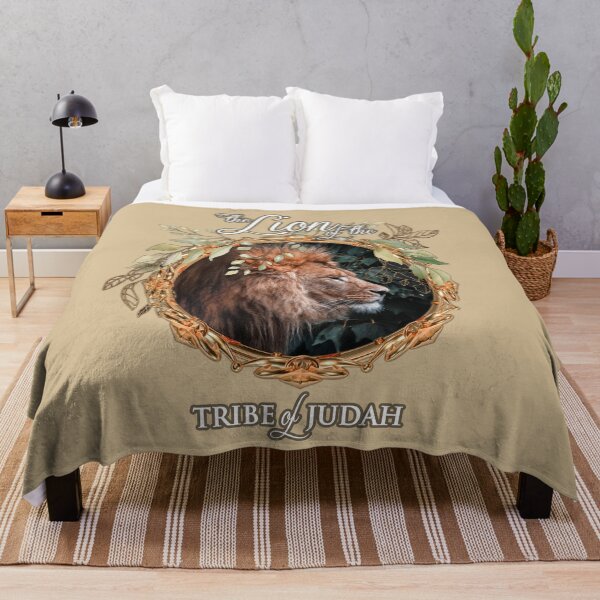 Item preview, Lion of Judah wreath on beige designed and sold by AbideApparel.