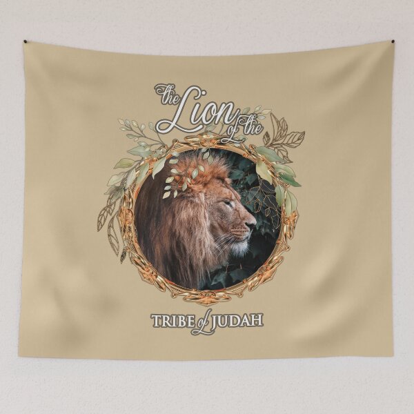 Item preview, Lion of Judah wreath on beige designed and sold by AbideApparel.