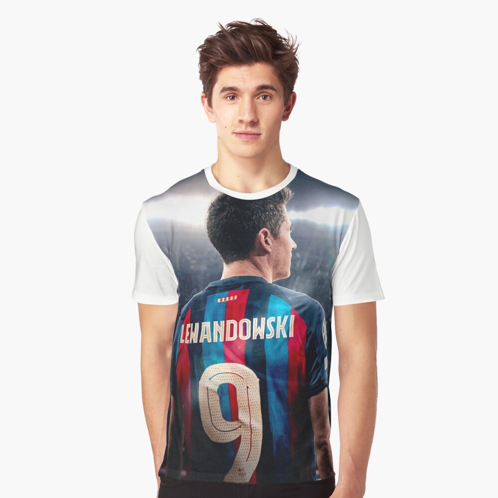 Robert Lewandowski FC Barcelona Graphic T-Shirt for Sale by AndreaFanou