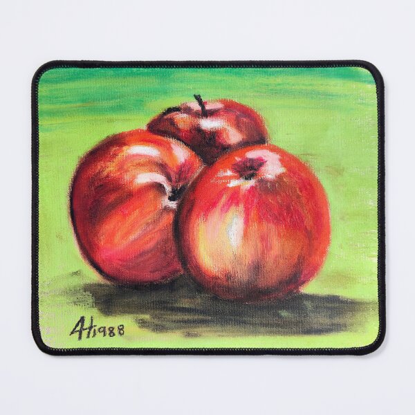 Item preview, Three Red Apples designed and sold by hoganartgarage.