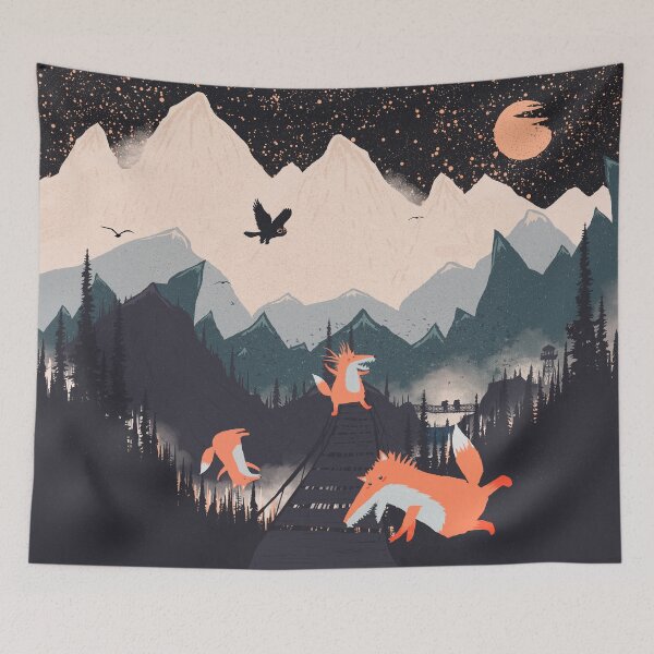 Item preview, Fox Punk and Orange Moon designed and sold by tabemisa.