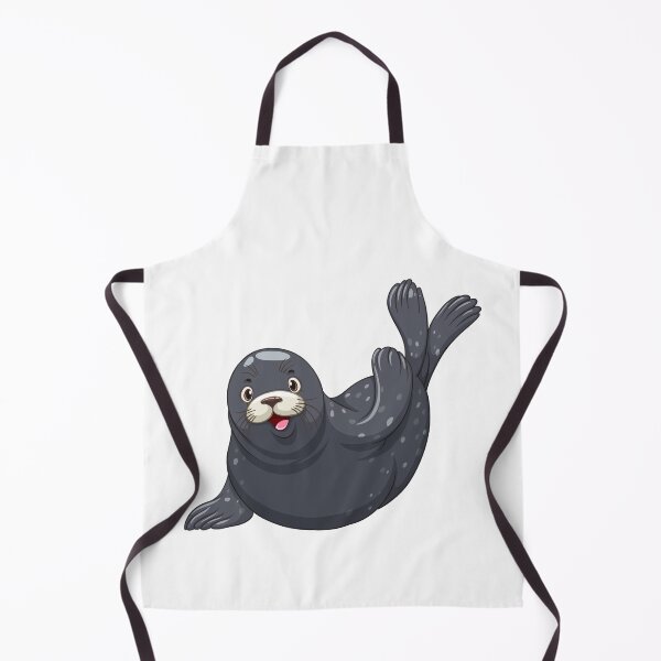 Item preview, Seal on Waves - Funny Grey Aquatic Life Cartoon designed and sold by SBWorld.