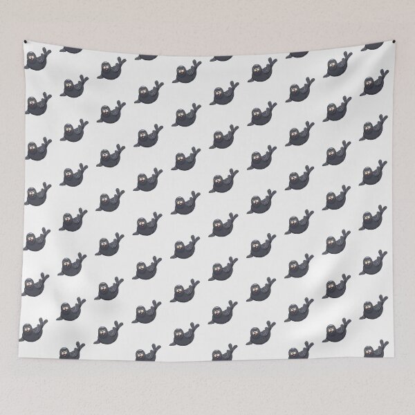 Item preview, Seal on Waves - Funny Grey Aquatic Life Cartoon designed and sold by SBWorld.