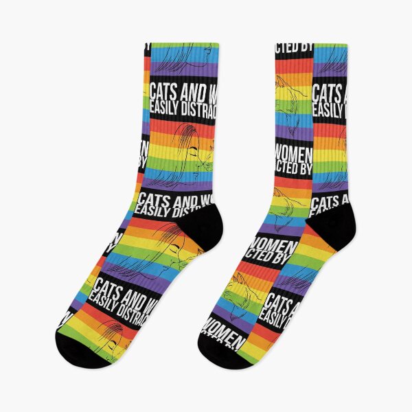 Item preview, Easily Distracted By Cats And Women Lesbian Pride Parades designed and sold by haselshirt.