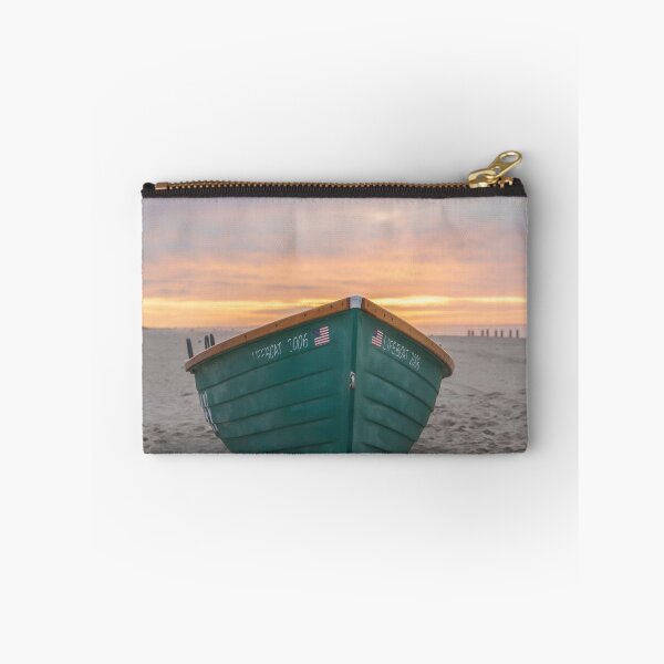 Item preview, Bote salvavidas en la playa al amanecer. designed and sold by ScottL.