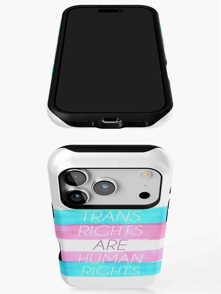 Thumbnail 3 of 4, iPhone Case, Trans Rights Are Human Rights designed and sold by SadCaptain.