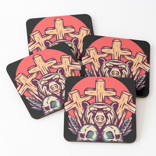 Item preview, Bear And Skull - Retro Illustration designed and sold by STR Graphs.