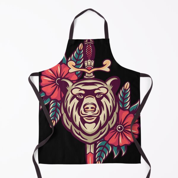 Item preview, Bear And Sword - Retro Illustration designed and sold by STR Graphs.