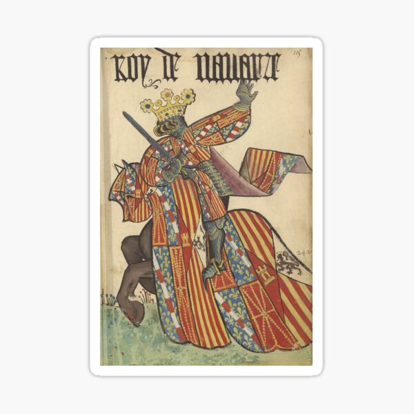 Vista previa del artículo con la obra «Rey de Navarra (siglo XV) - Gran Armorial Ecuestre del Toisón de Oro», diseñado y vendido por SALON DES ARTS.