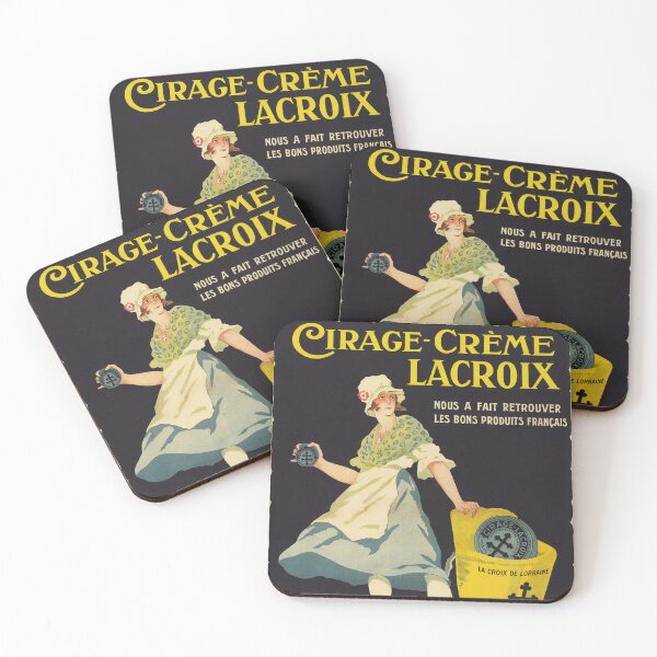 Item preview, CIRAGE CREME LACROIX Leather Polish PARIS Vintage Advertising Poster Art designed and sold by retroposters.