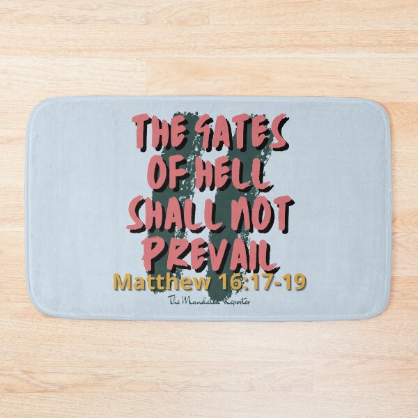 Item preview, The Gates of Hell Shall Not Prevail - Light Blue designed and sold by TheReporter1.
