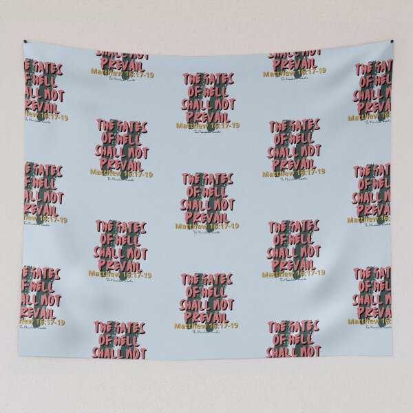 Item preview, The Gates of Hell Shall Not Prevail - Light Blue designed and sold by TheReporter1.